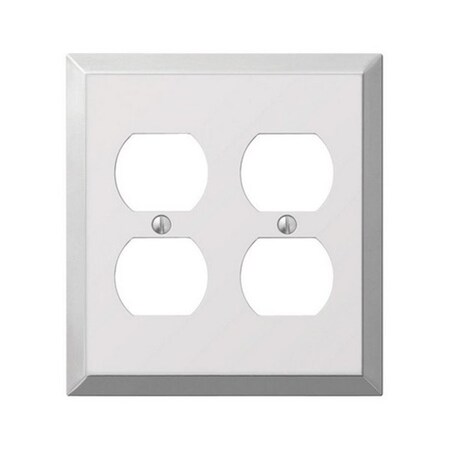 Livewire 161DD 2 Duplex Polished Chrome Stamped Steel Wall Plate LI1494739